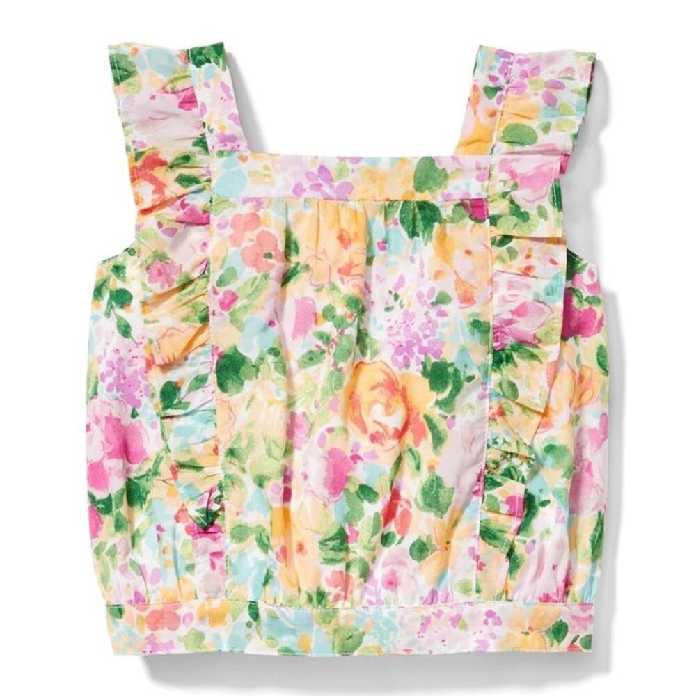 Janie and Jack California Garden Floral Ruffle Top, 3 - NWT -